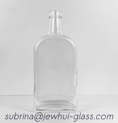 comprar Botella de tequila con revestimiento azul parcial, tapón de vidrio macizo, botella de tequila de 750 ml Fabricación en línea