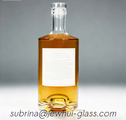 comprar Botella de vidrio de whisky Jersey de 750 ml -Personalización, botella de vidrio Super Flint, ron americano Fabricación en línea