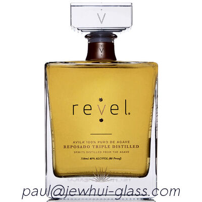 comprar Extra Enejo, Reposado, Botella de vidrio de tequila de plata, botella de vidrio Super Flint con tapones de vidrio Fabricación en línea