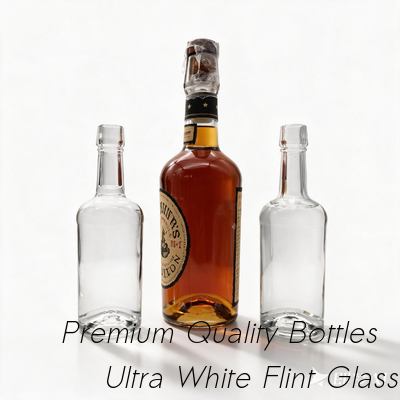 comprar Botella de vidrio de whisky de calidad Mitch con corcho de madera. Fabricación en línea