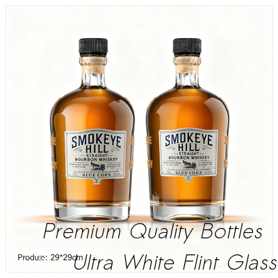 comprar El whisky superior del OEM embotella helar de ventana de capa parcial estupendo del pedernal ISO9001 Fabricación en línea