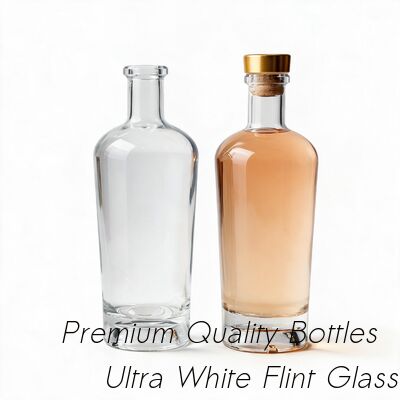 Comprar Botellas redondas de vidrio de alcohol Rondas de ron, Sochu, whisky Botellas de vidrio de licor 700ml, 750ml Fabricación en línea