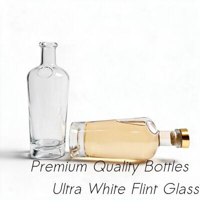 Comprar Botellas redondas de vidrio de alcohol Rondas de ron, Sochu, whisky Botellas de vidrio de licor 700ml, 750ml Fabricación en línea