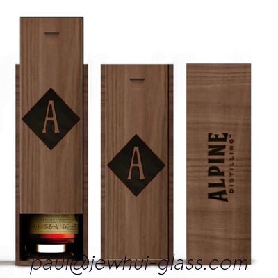 calidad  Luxury Wooden Box Liquor Packaging Box Laser Logo Whiskey Packaging Boxes fábrica