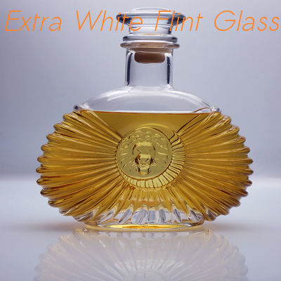 comprar Botella de cristal superior Flint Glass 1000ml del OEM con el tapón de cristal online manufacture