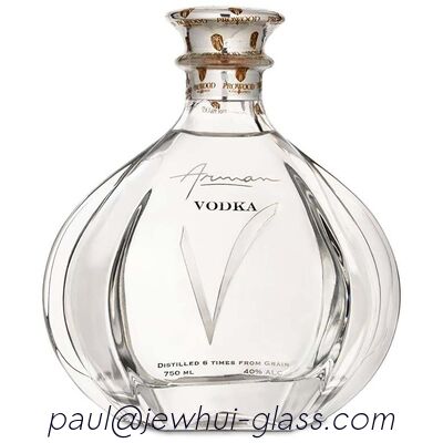 calidad  Arman Vodka Brandy Glass Bottle Round Shaped Alcohol Bottle 1000ML fábrica