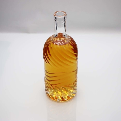 comprar Botella de copa de vino grabada en relieve de Logo Sculpture Luxury Spirits Bottle 850g 750ml online manufacture