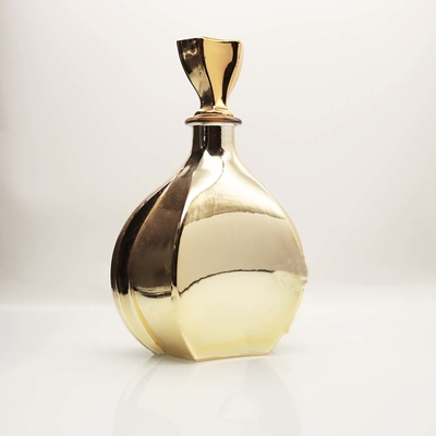 comprar Electrochapado de oro de la botella de vidrio de la garrafa de la botella de Crystal Glass Stopper Brandy Glass online manufacture
