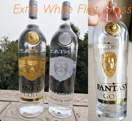 comprar base gruesa pesada de capa parcial de la voladura de arena de la botella de la vodka de la extra grande 1750ml online manufacture