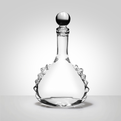 Buen precio cierres de 375ml Flint Cubic Glass Tequila Decanter Vinolok en línea