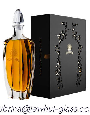 Buen precio Extra Enejo, Reposado, Botella de vidrio de tequila de plata, botella de vidrio Super Flint con tapones de vidrio en línea