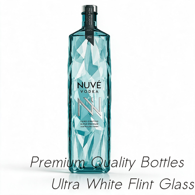Buen precio Botella de copa de vino grabada en relieve de Logo Sculpture Luxury Spirits Bottle 850g 750ml en línea