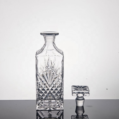 Buen precio La vodka Borbón Crystal Alcohol Decanter 25OZ pulió el sellado caliente en línea